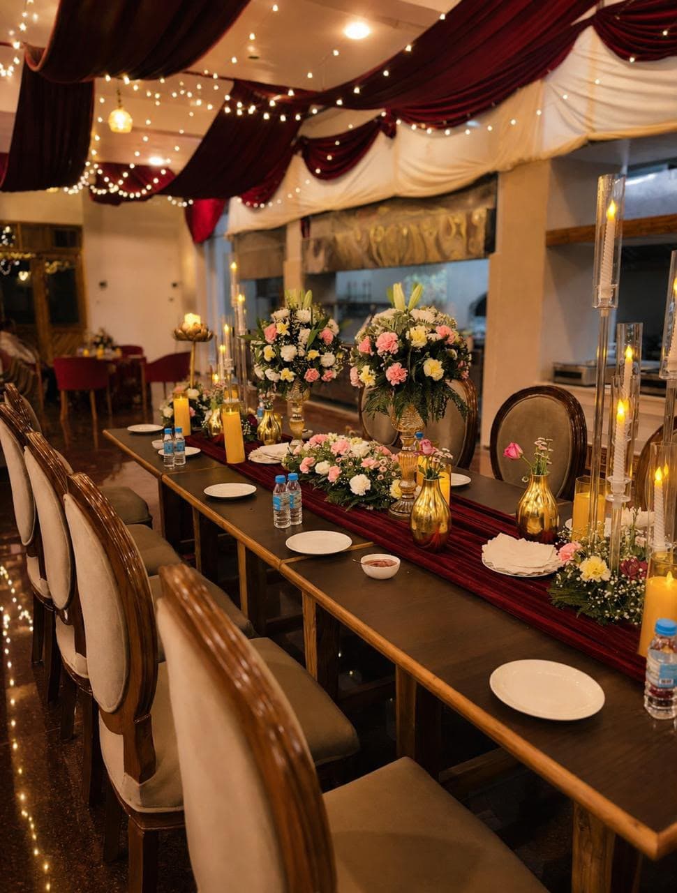 Decorated dining setup at Zen Resort